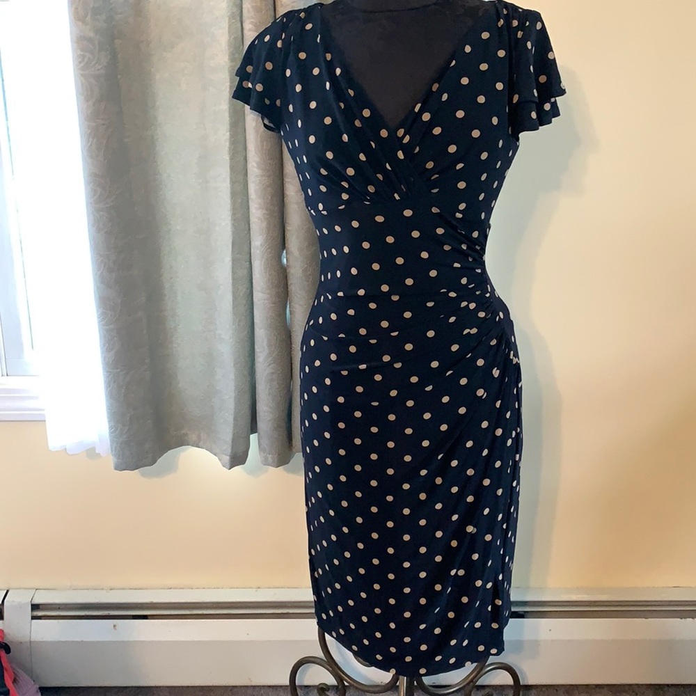 Ralph Lauren Navy fitted cocktail dress